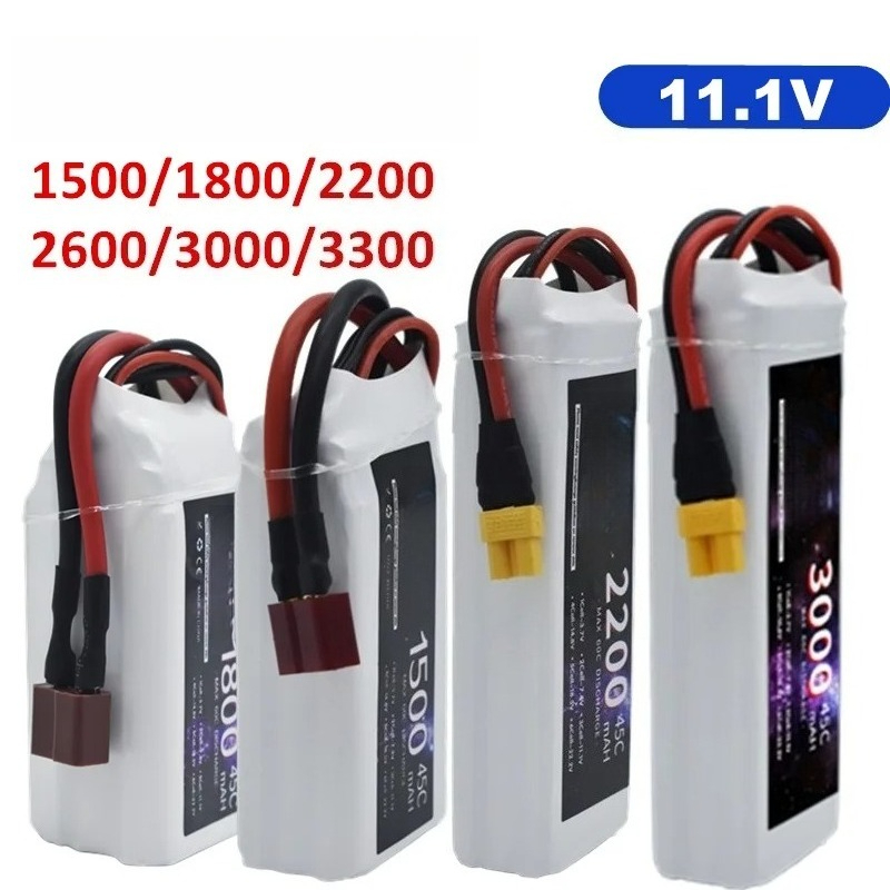 Drone Battery Connector - بطارية ليثيوم بوليمر 3S بسعات مختلفة