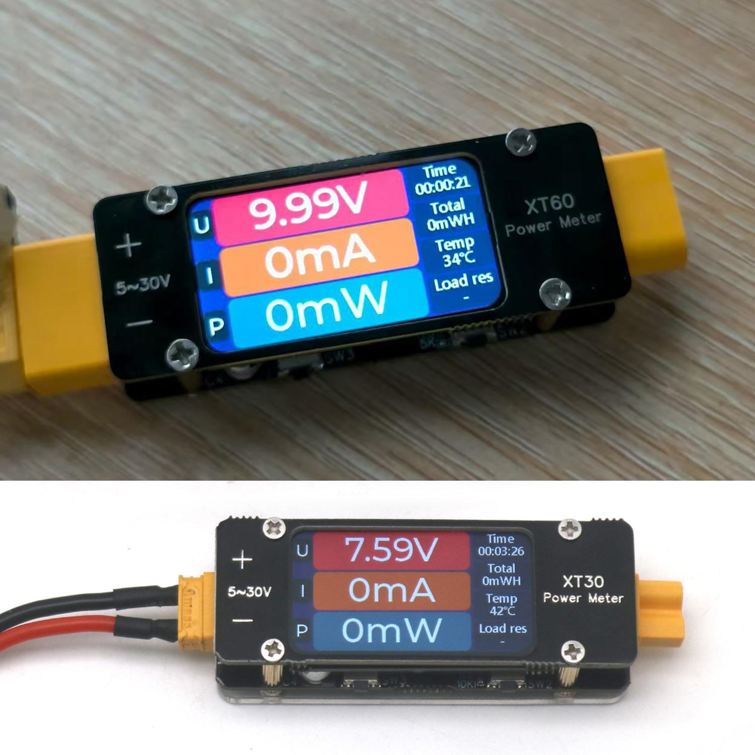 Drone Battery Voltage Checker - 2mA-64A تيار مستمر XT60 مقياس التيار