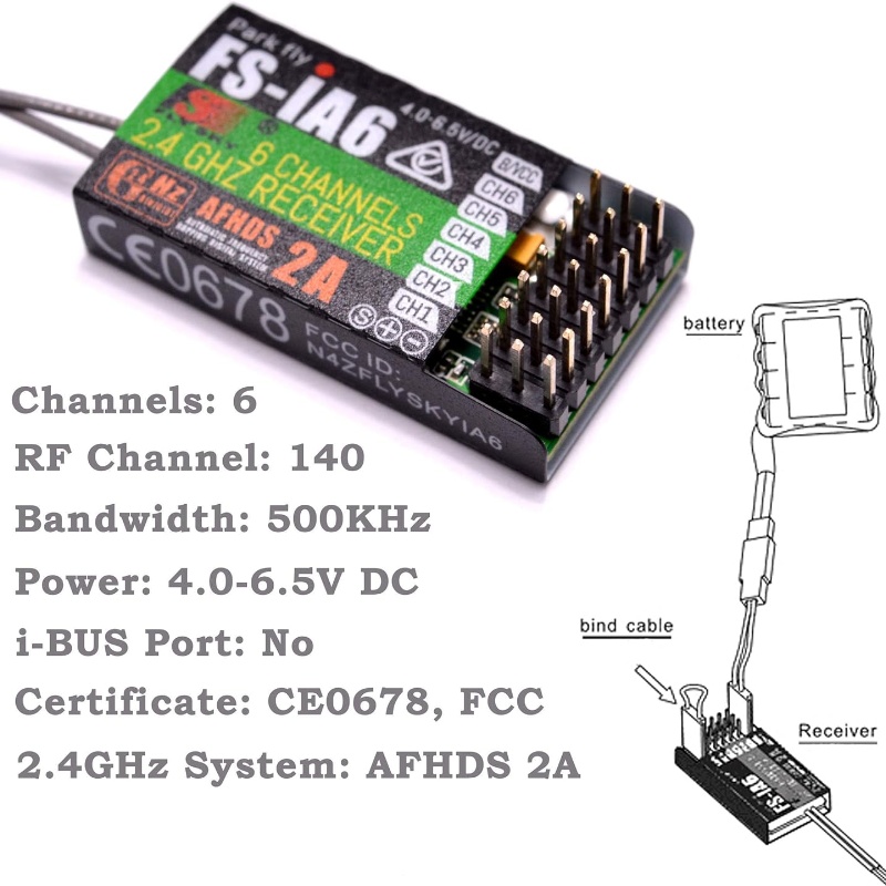 جهاز استقبال Flysky FS-IA6 6CH - مراجعة Drone Battery Plate وسعره