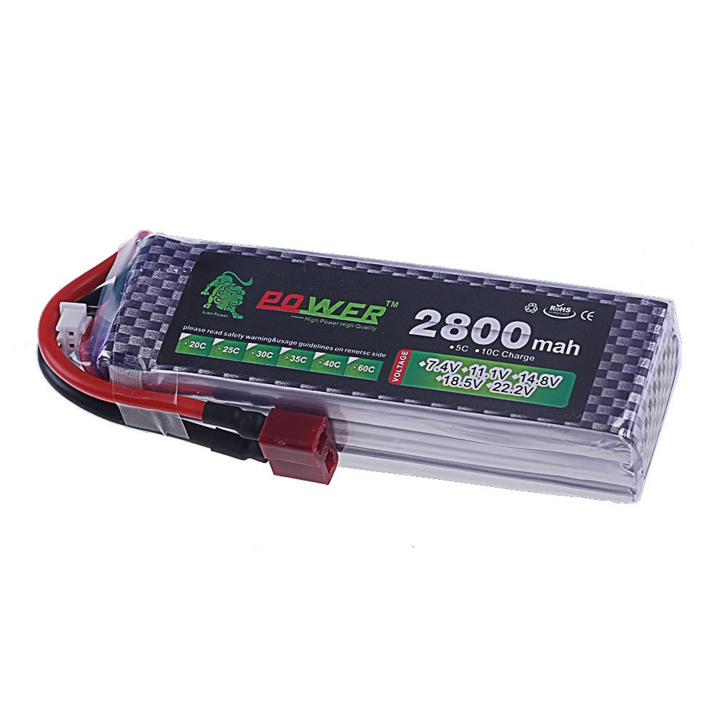 2800mAh 3S 11.1V 40C FPV الطائ - مراجعة Drone Battery 3S وسعره