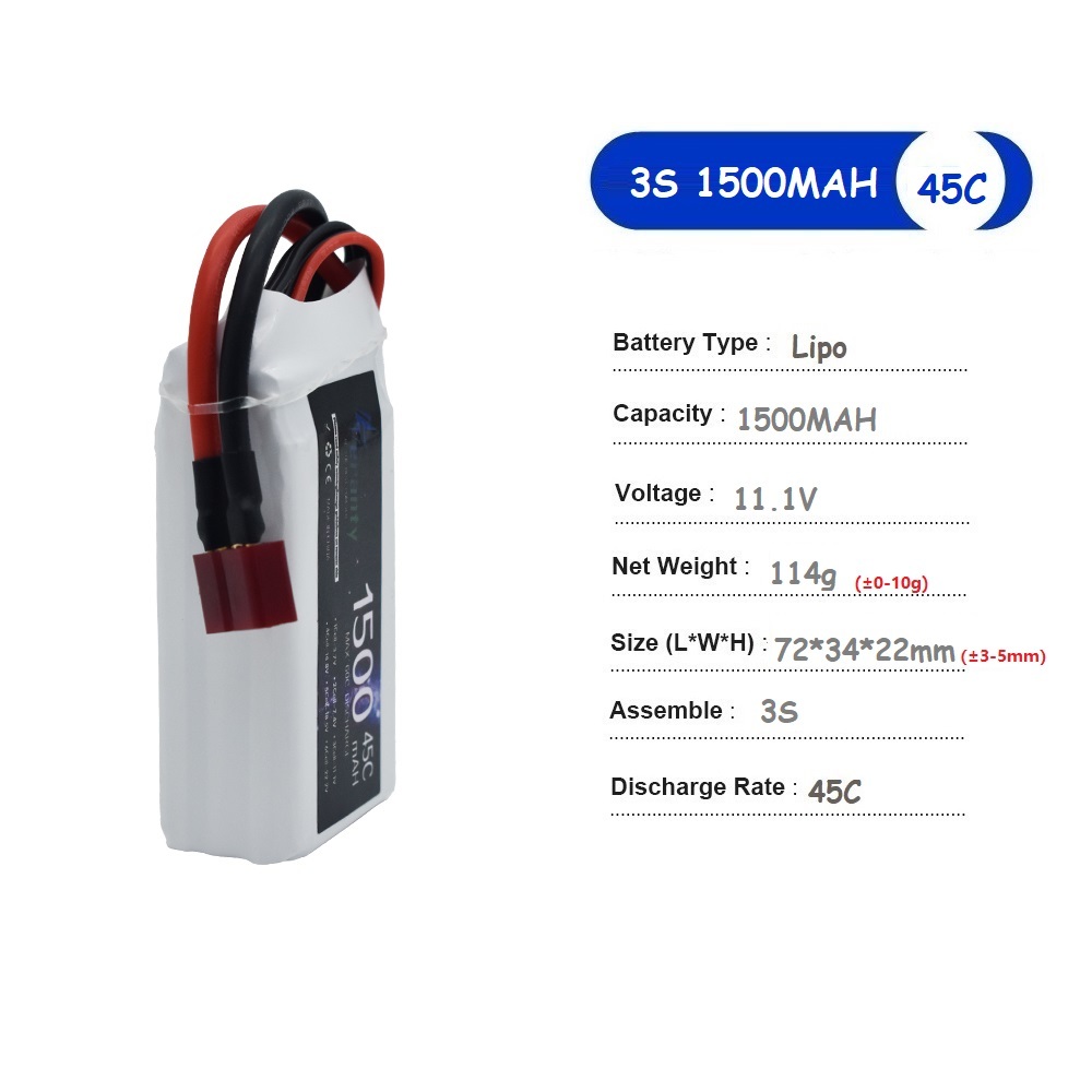 11.1 فولت بطارية ليبو 3S 1500  - مراجعة Drone Battery Connector وسعره