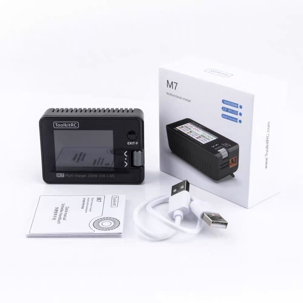 ل ToolkitRC M7 200 واط 10A تيا - مراجعة Drone Battery Voltage Checker وسعره