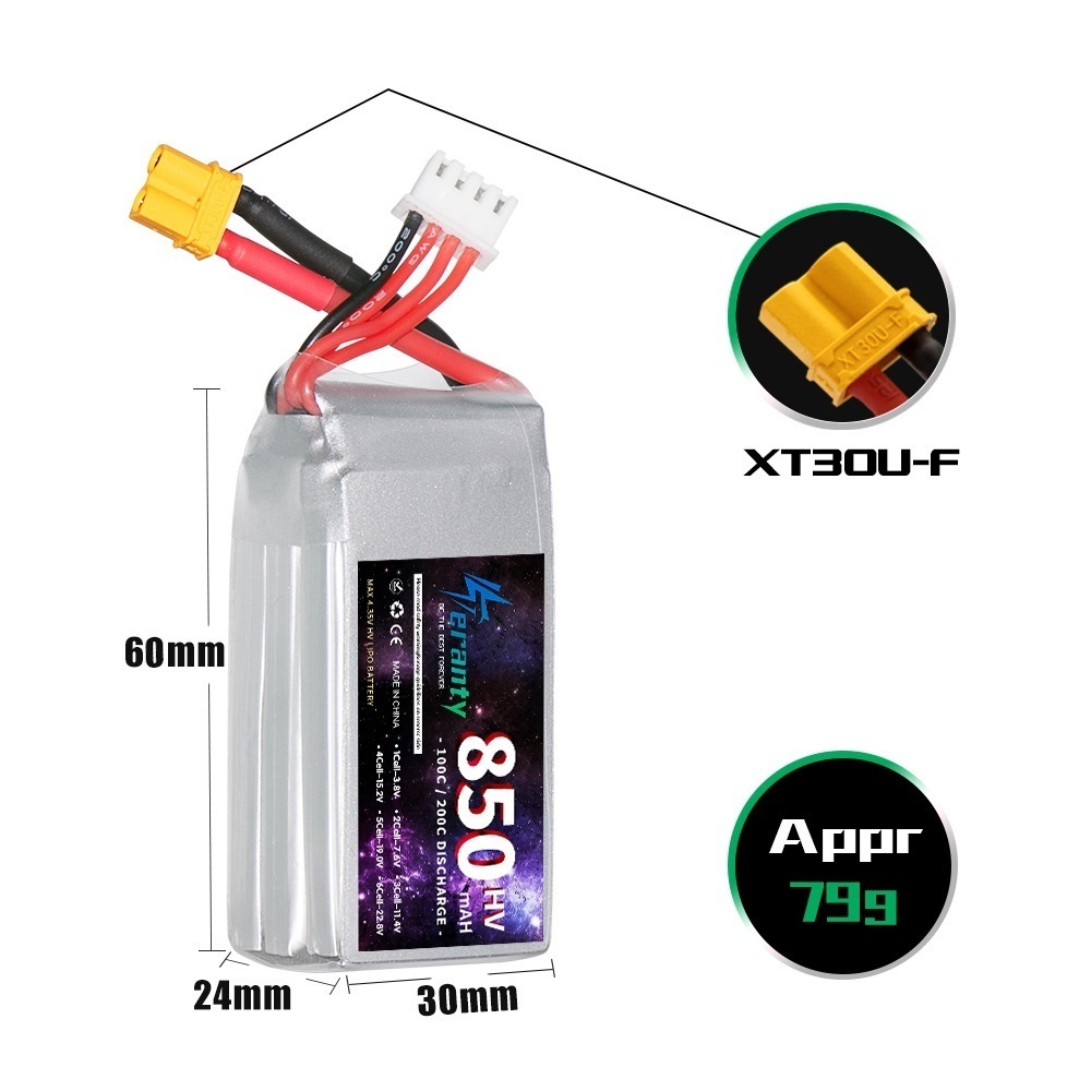 1/2/3 قطعة TERANTY 3S 11.4 فول - مراجعة Drone Battery Connector وسعره